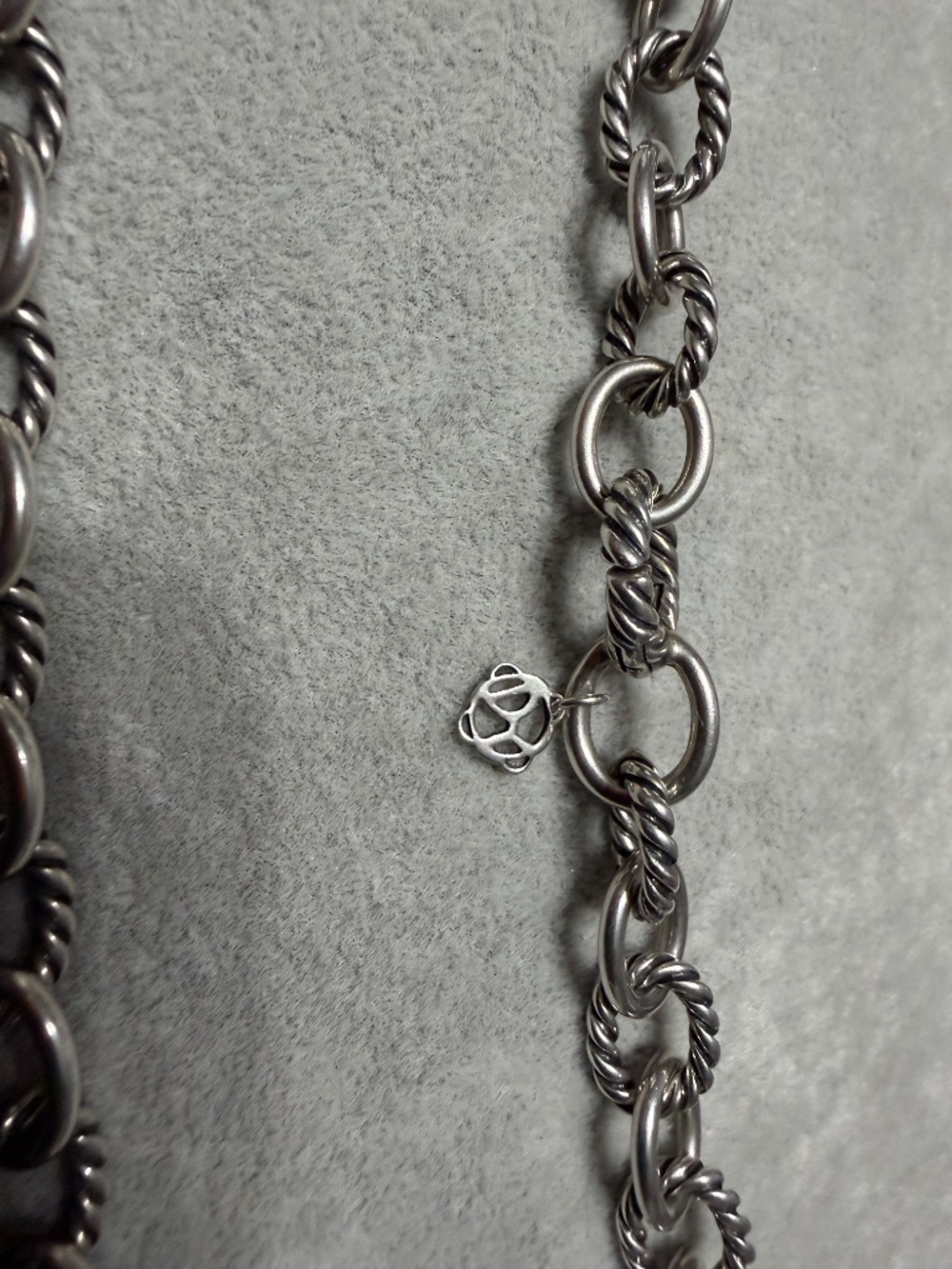 David Yurman Oval Cable link chain 18" Sterling Silver - Picture 2 of 5